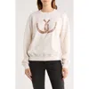Project Social T Double Horseshoes Graphic Sweatshirt In White