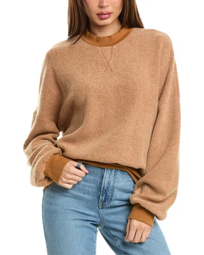 Project Social T Dover Reversed Fleece Sweatshirt In Brown