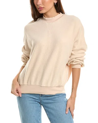 Project Social T Dover Reversed Fleece Sweatshirt In White