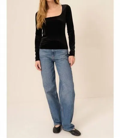 Project Social T Dream Come True Square Velvet Longsleeves In Black