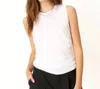 Project Social T Dream On Ruched Tank Top In White
