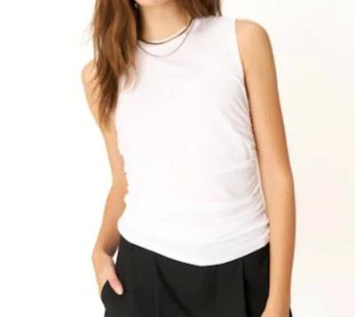 Project Social T Dream On Ruched Tank Top In White