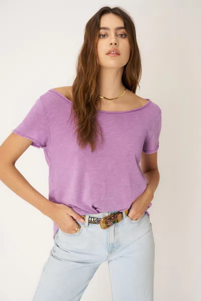 Project Social T Easy On Me Textured Crew Tee In Purple