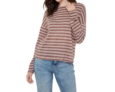 Project Social T Easy Sorta Boatneck Sweater In Black Tea/sand In Multi