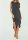 Project Social T Easy Twist Sleeveless Dress In Grey In Gray