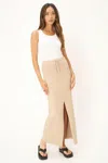 Project Social T Eternal Front Slit Maxi Skirt In Neutral