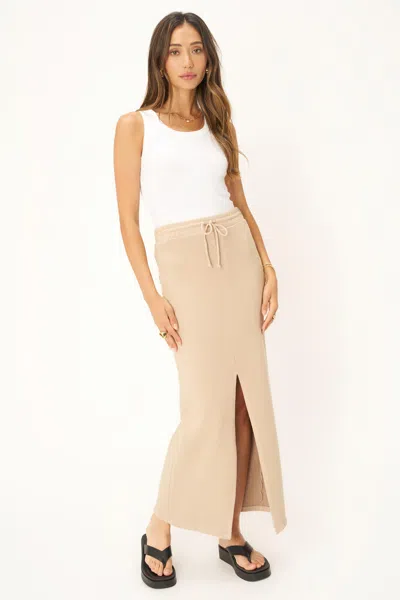 Project Social T Eternal Front Slit Maxi Skirt In Neutral