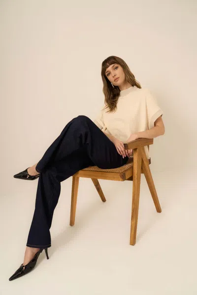 Project Social T Everly Mixed Rib Tee In Neutral