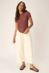 Project Social T Everyday Textured Rib Tee In Summer Rust In Brown