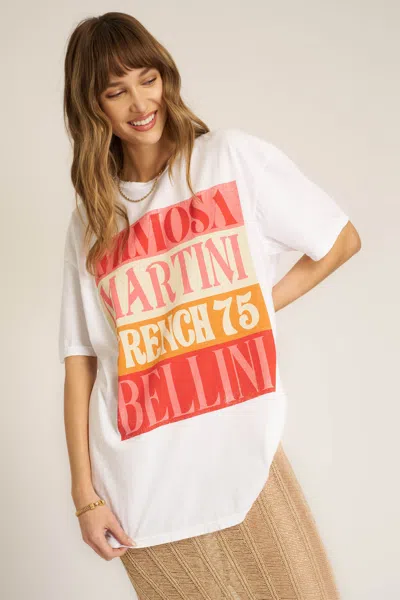 Project Social T Fancy Drinks Relaxed Tee In White