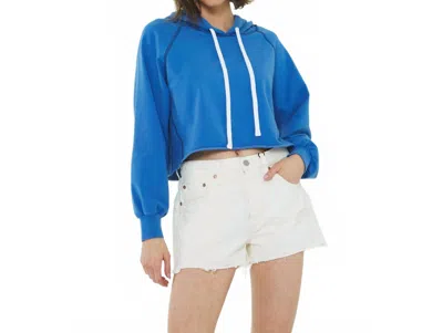 Project Social T Fauna Contrast Stitch Hoodie In Blue