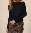 Project Social T Feeling It Long Sleeve Top In Navy