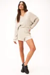 Project Social T Felicity Sweater Rib Short In Neutral