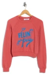 Project Social T Felin De Paris Shrunken Sweatshirt In Pink