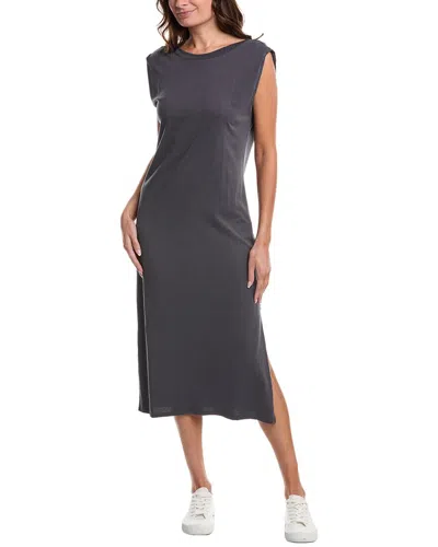 Project Social T Felix Washed Back-v Maxi Dress In Grey
