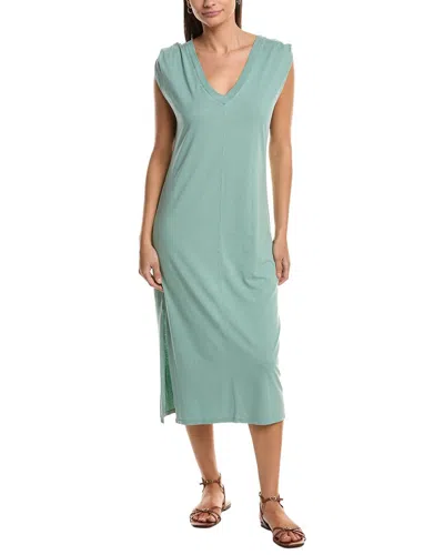 Project Social T Felix Washed Back-v Maxi Dress In Green