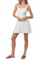 Project Social T Femme Fatale Rib Bubble Dress In White In White