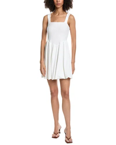 Project Social T Femme Fatale Rib Bubble Mini Dress In White