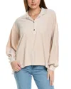 Project Social T Find Me Here Washed Collared Velour Pullover In Brown