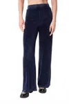 Project Social T Find Me Here Washed Velour Pants In Navy In Blue