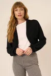 Project Social T First Dibs Chenille Cardigan In Black In Black