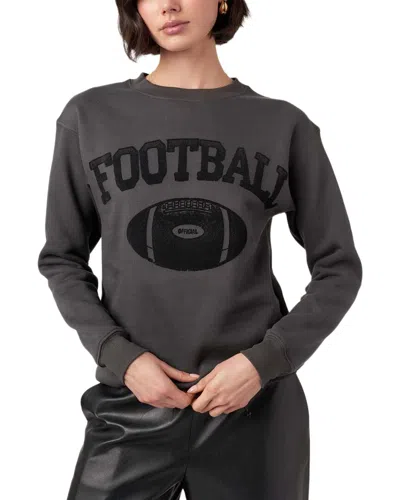 Project Social T Flocked Football Washed Black Swe