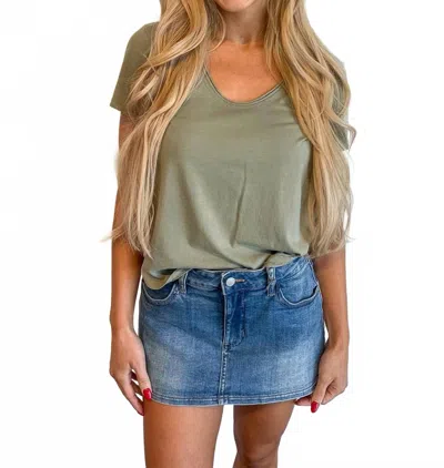 Project Social T Flora U-neck Tee In Green