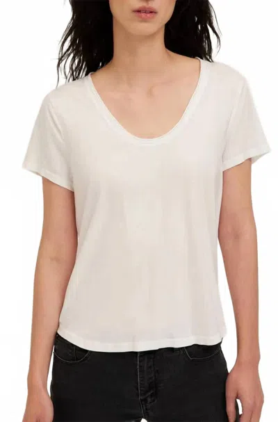 Project Social T Flora U-neck Tee In White