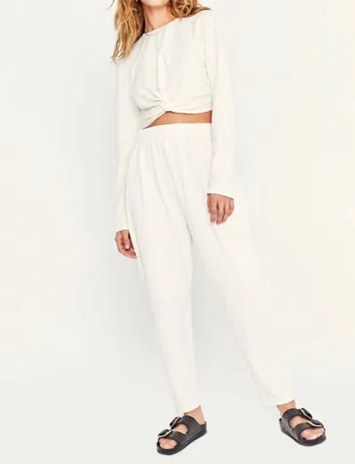 Project Social T Florence Twist Front Top In Ivory In White
