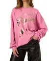 Project Social T Forecast Pouring Sweatshirt In Heather Rose Violet In Pink