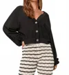 Project Social T Francina Button Front Cardigan In Black In Black