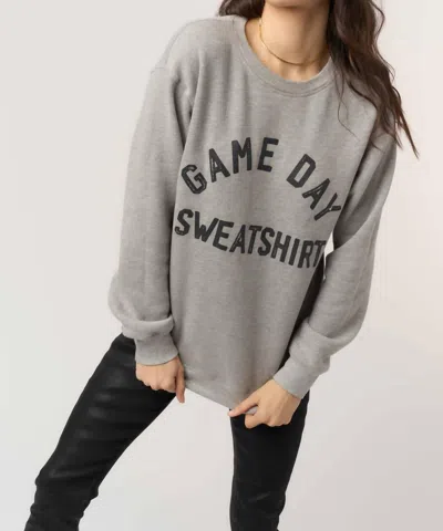 Project Social T Game Day Drinking Reversible Sweatshirt In Heather Grey In Gray