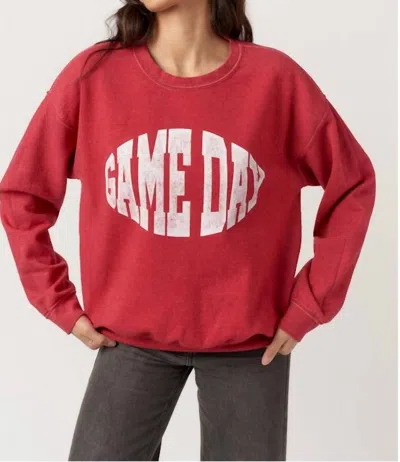 Project Social T Game Day Football Sweatshirt In Red