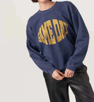 Project Social T Game Day Sweatshirt In Navy Peony In Blue