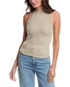 Project Social T Garner Mixed Rib Mock Neck Sweater In Brown