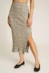 Project Social T Georgia Sweater Rib Skirt In Mother Of Pearl