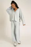 Project Social T Get Ready Mixed V-neck Pullover In Gray