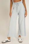 Project Social T Get Ready Mixed Wide Leg Pant In Blue