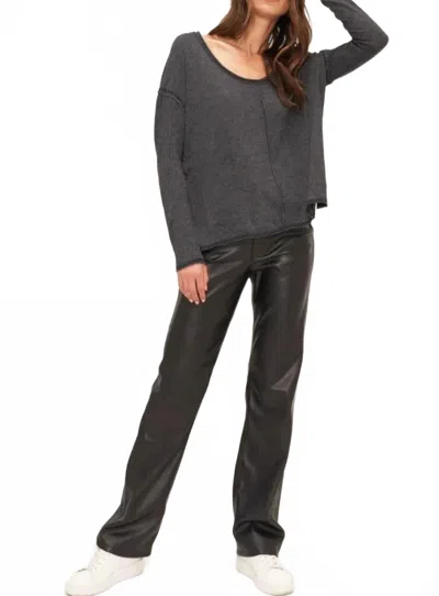 Project Social T Get Up And Go Long Sleeve Tee In Charcoal In Gray