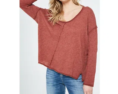 Project Social T Get Up & Go Long Sleeve Tee In Chili Oil In Red