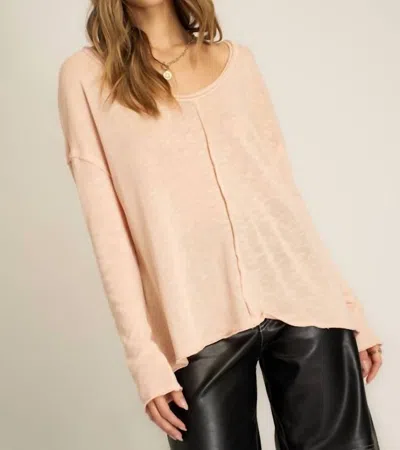 Project Social T Get Up And Go Long Sleeve Tee In Mellow Rose