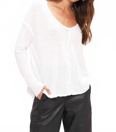 Project Social T Get Up And Go Long Sleeve Top In White