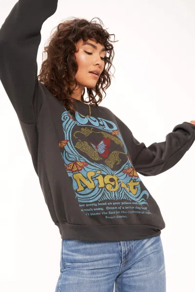 Project Social T Good Night Dream Relaxed Sweatshirt In Black