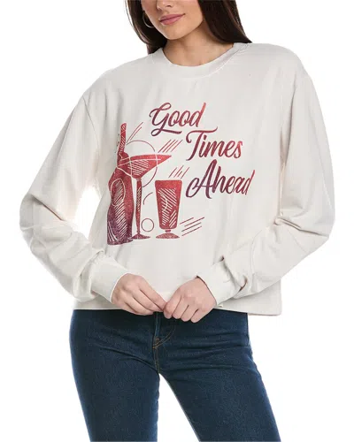 Project Social T Good Times Ahead Sweatshirt In White