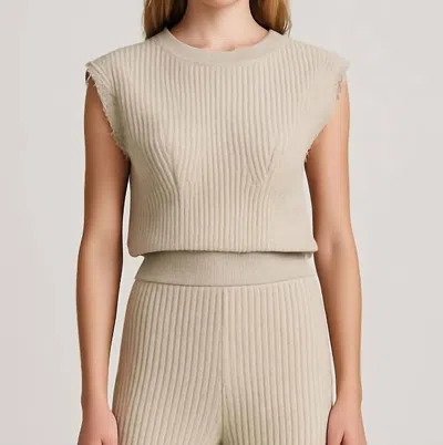 Project Social T Granada Pullover Top In Beige In Brown