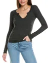 Project Social T Haleigh Marled Rib Top In Black