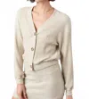 Project Social T Heart Throb Button Front Sweater Rib Cardigan In Oat In Neutral