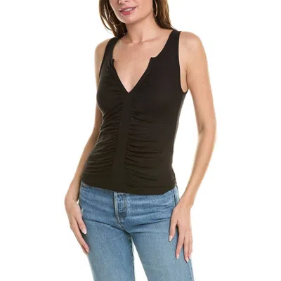 Project Social T Helena Ruched Front Rib Tank In Black