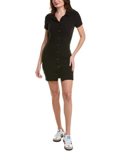 Project Social T Hideaway Button Front Sweaterdress In Black