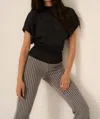 Project Social T Holly Funnel Neck Dolman Top In Black In Black